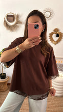 Charger l'image dans la galerie, T-shirt DENTELLE choco