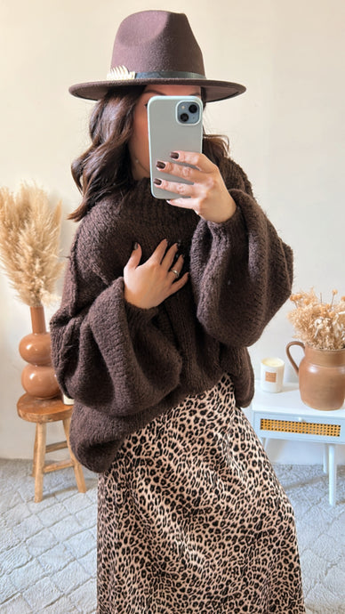 Pull COZY chocolat