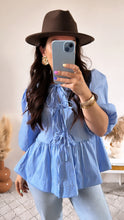 Charger l&#39;image dans la galerie, Blouse JODIE bleue